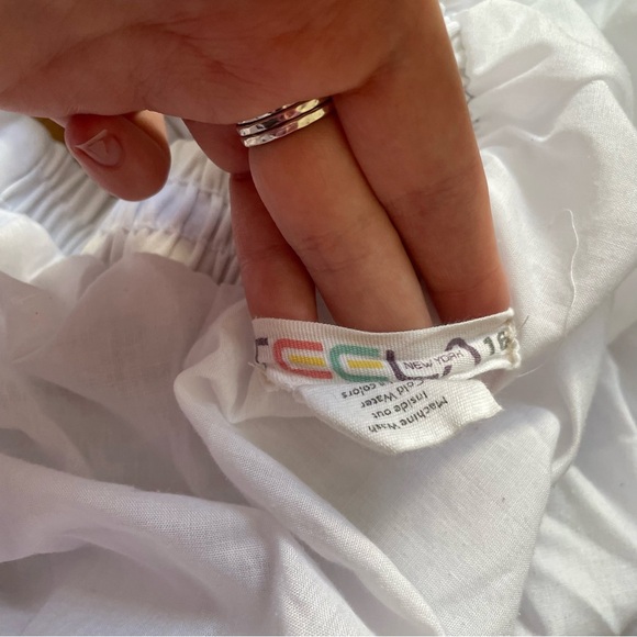 Teela Girls White Knee Length Flowy Skirt Size 16 - Picture 8 of 9